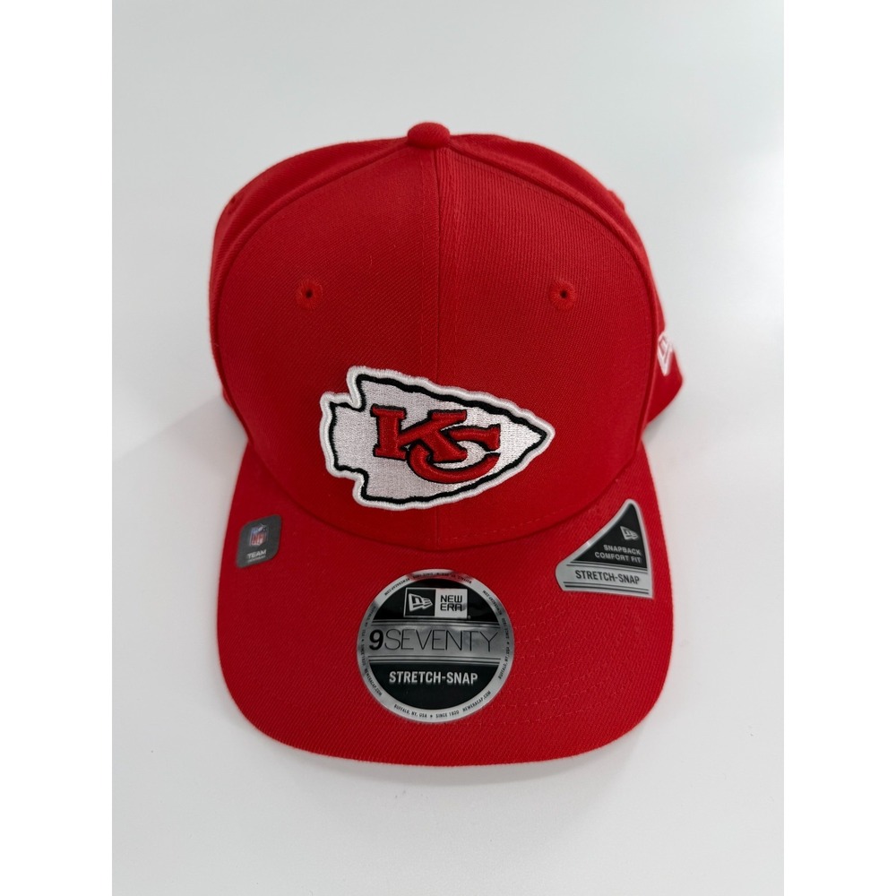 Kansas City Chiefs Hat Cap Stretch Snap Mens Football 9SEVENTY New Era Red 970